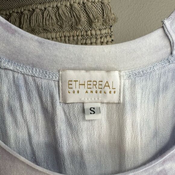 Ethereal Los Angeles Blue Tie Dye Top S - Picture 5 of 7